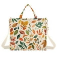 thumbnail image 1 of FORMRS Womens Corduroy Tote Bag Crossbody Shoulder Handbag with Pocket, Beige Retro Leaves, 1 of 7