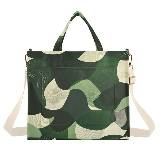 FORMRS Womens Corduroy Tote Bag Crossbody Shoulder Handbag with Pocket, Black Abstract