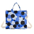 thumbnail image 1 of FORMRS Womens Corduroy Tote Bag Crossbody Shoulder Handbag with Pocket, Black Dot Pattern, 1 of 7