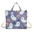 thumbnail image 1 of FORMRS Womens Corduroy Tote Bag Crossbody Shoulder Handbag with Pocket, Blue Cute Halloween, 1 of 7