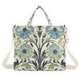 thumbnail image 1 of FORMRS Womens Corduroy Tote Bag Crossbody Shoulder Handbag with Pocket, Blue Floral Pattern, 1 of 7
