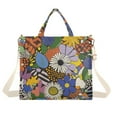 thumbnail image 1 of FORMRS Womens Corduroy Tote Bag Crossbody Shoulder Handbag with Pocket, Blue Floral, 1 of 7