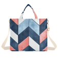 thumbnail image 1 of FORMRS Womens Corduroy Tote Bag Crossbody Shoulder Handbag with Pocket, Blue Geometric, 1 of 7