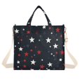 thumbnail image 1 of FORMRS Womens Corduroy Tote Bag Crossbody Shoulder Handbag with Pocket, Blue Stars Pattern, 1 of 7