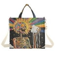 thumbnail image 1 of FORMRS Womens Corduroy Tote Bag Crossbody Shoulder Handbag with Pocket, Bright Skeleton, 1 of 7