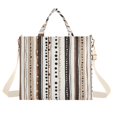 thumbnail image 1 of FORMRS Womens Corduroy Tote Bag Crossbody Shoulder Handbag with Pocket, Brown Abstract Stripes, 1 of 7