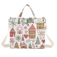 thumbnail image 1 of FORMRS Womens Corduroy Tote Bag Crossbody Shoulder Handbag with Pocket, Brown Nordic Christmas House, 1 of 7