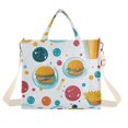 thumbnail image 1 of FORMRS Womens Corduroy Tote Bag Crossbody Shoulder Handbag with Pocket, Bubbles Hamburger, 1 of 7