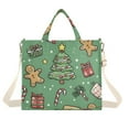 thumbnail image 1 of FORMRS Womens Corduroy Tote Bag Crossbody Shoulder Handbag with Pocket, Christmas Cookies, 1 of 7