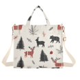 thumbnail image 1 of FORMRS Womens Corduroy Tote Bag Crossbody Shoulder Handbag with Pocket, Christmas Plaid Deer, 1 of 7