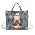 thumbnail image 1 of FORMRS Womens Corduroy Tote Bag Crossbody Shoulder Handbag with Pocket, Christmas Santa, 1 of 7