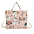 thumbnail image 1 of FORMRS Womens Corduroy Tote Bag Crossbody Shoulder Handbag with Pocket, Christmas Snowman, 1 of 7