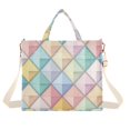 thumbnail image 1 of FORMRS Womens Corduroy Tote Bag Crossbody Shoulder Handbag with Pocket, Colorful Geometric, 1 of 7