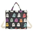 thumbnail image 1 of FORMRS Womens Corduroy Tote Bag Crossbody Shoulder Handbag with Pocket, Colorful Halloween Ghost, 1 of 7