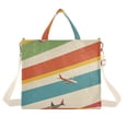 thumbnail image 1 of FORMRS Womens Corduroy Tote Bag Crossbody Shoulder Handbag with Pocket, Colorful Plane, 1 of 7