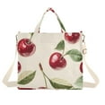thumbnail image 1 of FORMRS Womens Corduroy Tote Bag Crossbody Shoulder Handbag with Pocket, Cute Cherry, 1 of 7