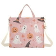thumbnail image 1 of FORMRS Womens Corduroy Tote Bag Crossbody Shoulder Handbag with Pocket, Cute Pink Halloween, 1 of 7