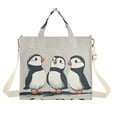 thumbnail image 1 of FORMRS Womens Corduroy Tote Bag Crossbody Shoulder Handbag with Pocket, Cute Puffin, 1 of 7