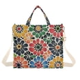 thumbnail image 1 of FORMRS Womens Corduroy Tote Bag Crossbody Shoulder Handbag with Pocket, Dark Floral, 1 of 7
