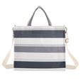 thumbnail image 1 of FORMRS Womens Corduroy Tote Bag Crossbody Shoulder Handbag with Pocket, Dark Gray Stripe Pattern, 1 of 7