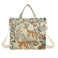 thumbnail image 1 of FORMRS Womens Corduroy Tote Bag Crossbody Shoulder Handbag with Pocket, Deer Pattern, 1 of 7