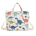 thumbnail image 1 of FORMRS Womens Corduroy Tote Bag Crossbody Shoulder Handbag with Pocket, Dinosaur Pattern, 1 of 7
