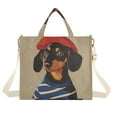 thumbnail image 1 of FORMRS Womens Corduroy Tote Bag Crossbody Shoulder Handbag with Pocket, Dog Artist, 1 of 7