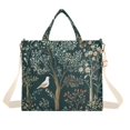thumbnail image 1 of FORMRS Womens Corduroy Tote Bag Crossbody Shoulder Handbag with Pocket, Floral Forest Scene, 1 of 7