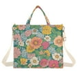 thumbnail image 1 of FORMRS Womens Corduroy Tote Bag Crossbody Shoulder Handbag with Pocket, Floral Pattern, 1 of 7