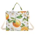 thumbnail image 1 of FORMRS Womens Corduroy Tote Bag Crossbody Shoulder Handbag with Pocket, Floral Watercolor Oranges, 1 of 7