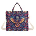 thumbnail image 1 of FORMRS Womens Corduroy Tote Bag Crossbody Shoulder Handbag with Pocket, Geometric Eagle, 1 of 7