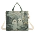 thumbnail image 1 of FORMRS Womens Corduroy Tote Bag Crossbody Shoulder Handbag with Pocket, Ghosts Playing in A Garden, 1 of 7