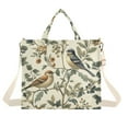 thumbnail image 1 of FORMRS Womens Corduroy Tote Bag Crossbody Shoulder Handbag with Pocket, Green Birds, 1 of 7