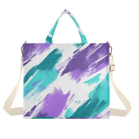 FORMRS Womens Corduroy Tote Bag Crossbody Shoulder Handbag with Pocket, Green Drawing