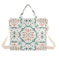 thumbnail image 1 of FORMRS Womens Corduroy Tote Bag Crossbody Shoulder Handbag with Pocket, Green Geometric Pattern, 1 of 7