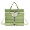 thumbnail image 1 of FORMRS Womens Corduroy Tote Bag Crossbody Shoulder Handbag with Pocket, Green Martini Glass, 1 of 7