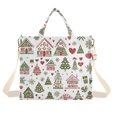 thumbnail image 1 of FORMRS Womens Corduroy Tote Bag Crossbody Shoulder Handbag with Pocket, Green Nordic Christmas, 1 of 7