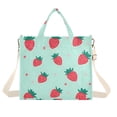 thumbnail image 1 of FORMRS Womens Corduroy Tote Bag Crossbody Shoulder Handbag with Pocket, Green Strawberry, 1 of 7