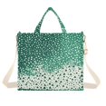 thumbnail image 1 of FORMRS Womens Corduroy Tote Bag Crossbody Shoulder Handbag with Pocket, Green and White Pattern, 1 of 7