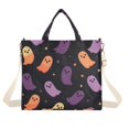 thumbnail image 1 of FORMRS Womens Corduroy Tote Bag Crossbody Shoulder Handbag with Pocket, Halloween Purple Ghosts, 1 of 7