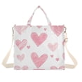 thumbnail image 1 of FORMRS Womens Corduroy Tote Bag Crossbody Shoulder Handbag with Pocket, Hand Drawn Hearts, 1 of 7