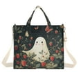 thumbnail image 1 of FORMRS Womens Corduroy Tote Bag Crossbody Shoulder Handbag with Pocket, Happy Ghost, 1 of 7