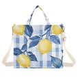thumbnail image 1 of FORMRS Womens Corduroy Tote Bag Crossbody Shoulder Handbag with Pocket, Light Blue Lemon, 1 of 7
