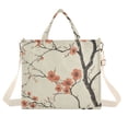 thumbnail image 1 of FORMRS Womens Corduroy Tote Bag Crossbody Shoulder Handbag with Pocket, Light Red Flowers, 1 of 7