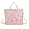 thumbnail image 1 of FORMRS Womens Corduroy Tote Bag Crossbody Shoulder Handbag with Pocket, Love in The Air, 1 of 7