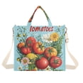thumbnail image 1 of FORMRS Womens Corduroy Tote Bag Crossbody Shoulder Handbag with Pocket, Orange Floral Tomatoes, 1 of 7