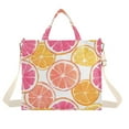 thumbnail image 1 of FORMRS Womens Corduroy Tote Bag Crossbody Shoulder Handbag with Pocket, Orange Grapefruit Slices, 1 of 7