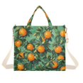 thumbnail image 1 of FORMRS Womens Corduroy Tote Bag Crossbody Shoulder Handbag with Pocket, Orange Tree Pattern, 1 of 7