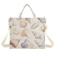 thumbnail image 1 of FORMRS Womens Corduroy Tote Bag Crossbody Shoulder Handbag with Pocket, Orange Watercolor Seashells, 1 of 7