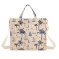thumbnail image 1 of FORMRS Womens Corduroy Tote Bag Crossbody Shoulder Handbag with Pocket, Palm Tree Sailboat Pattern, 1 of 7